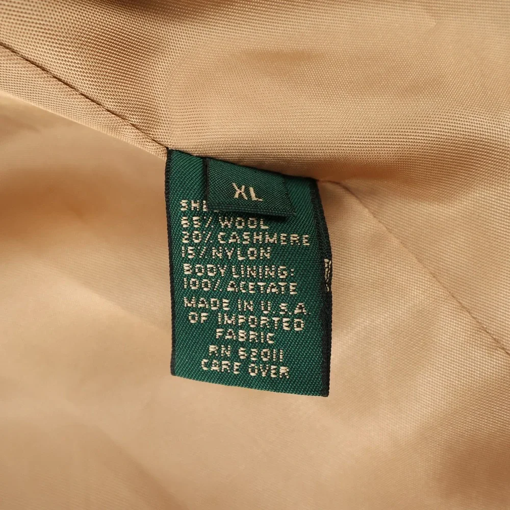 Vintage J Crew‎ Oarsman Cashmere Blend Blazer Sport Coat Jacket XL - Flaws